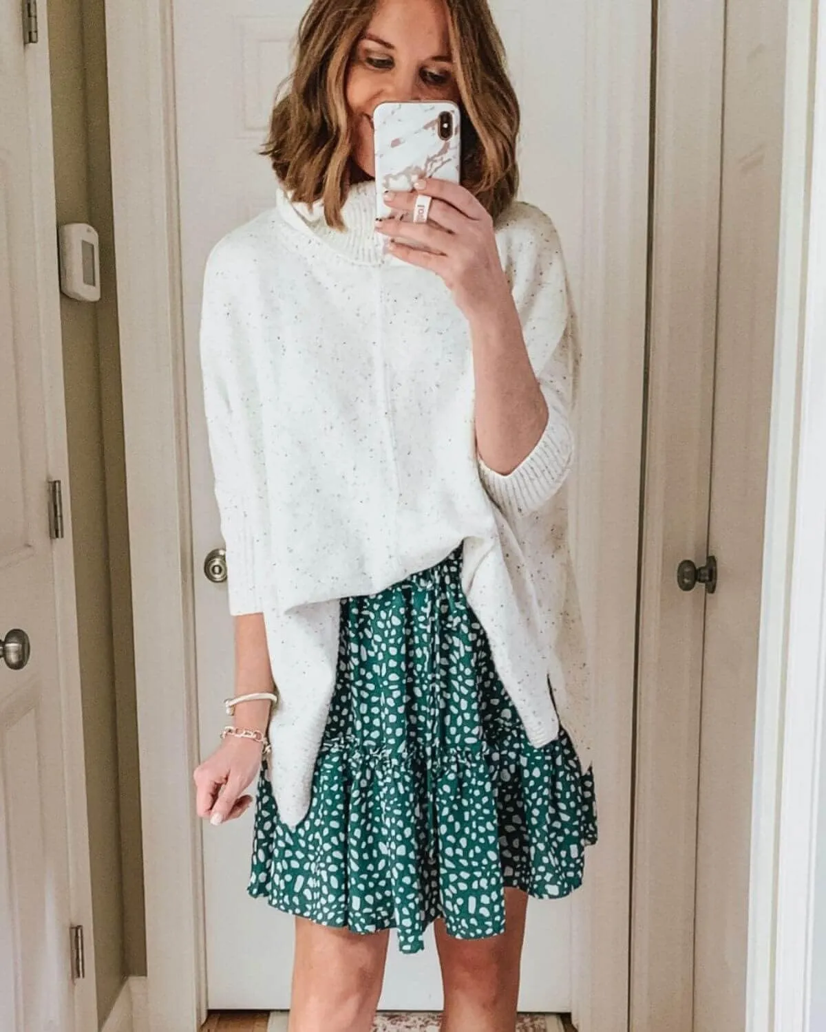 Alelly Women's Summer Cute High Waist Ruffle Skirt Floral Print Swing Beach Mini Skirt