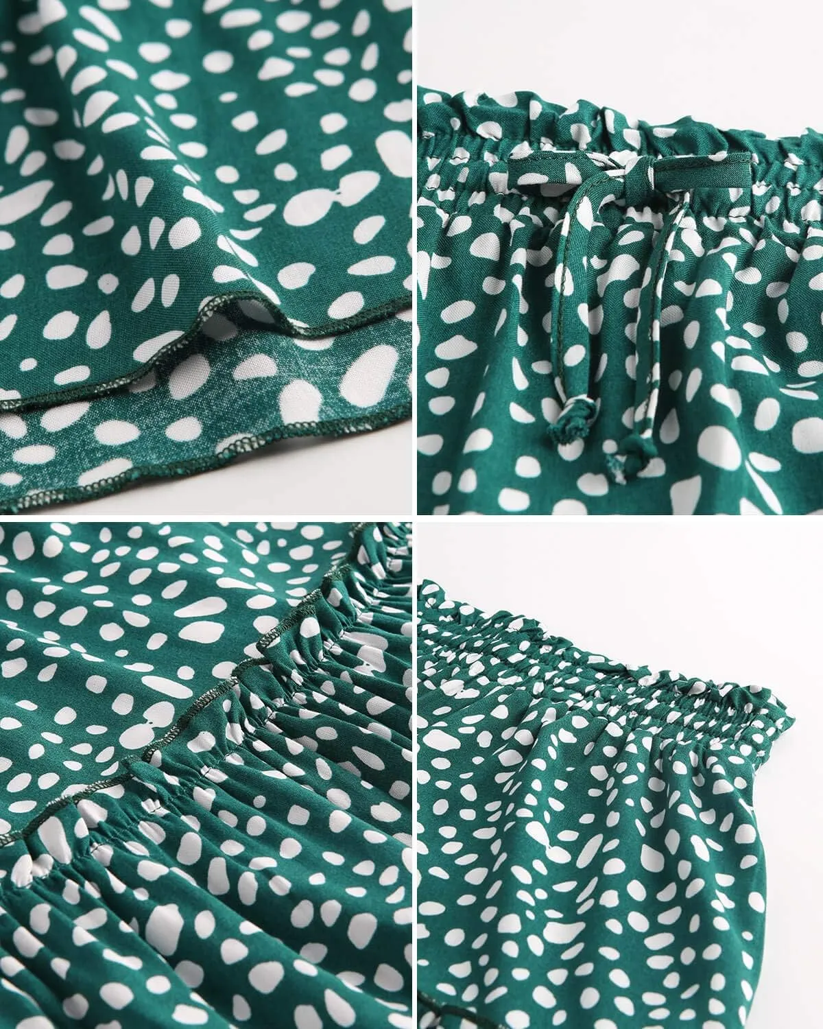Alelly Women's Summer Cute High Waist Ruffle Skirt Floral Print Swing Beach Mini Skirt