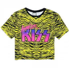 Amplified Womens/Ladies Animalize Kiss Crop Top