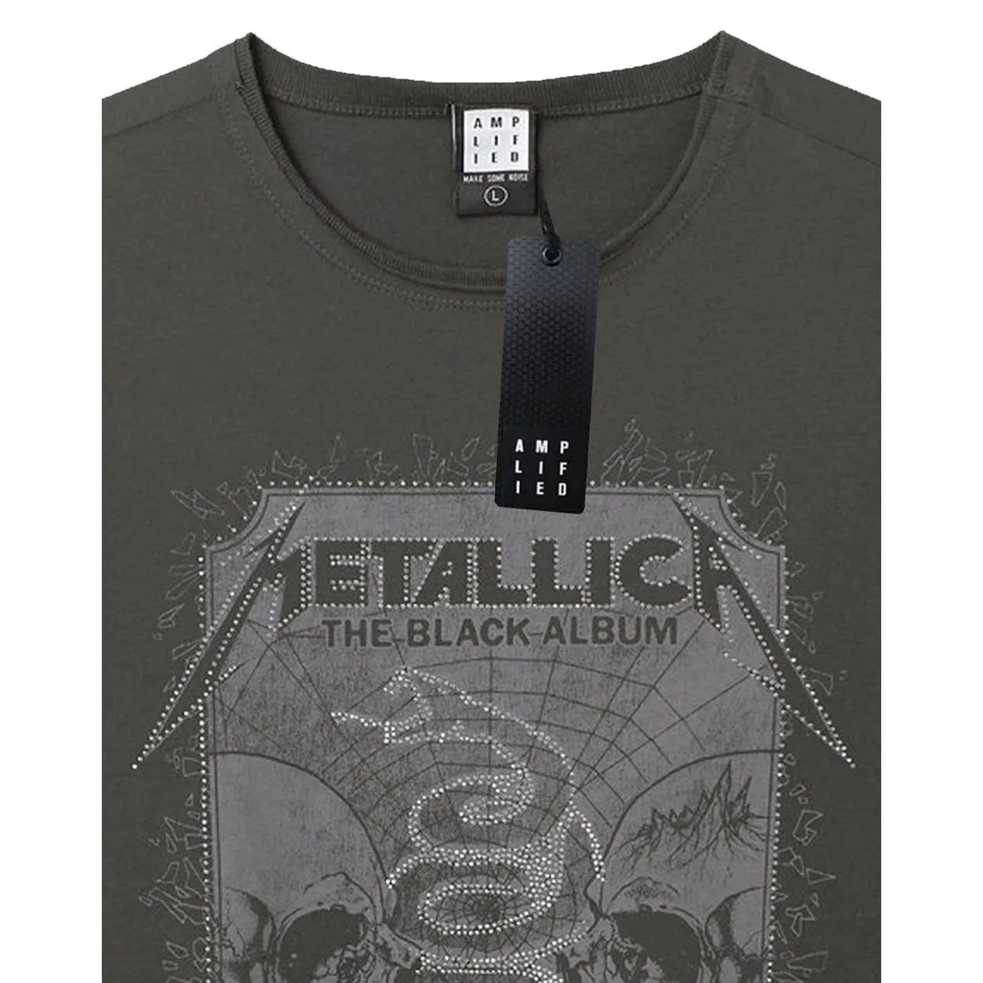 Amplified Womens/Ladies The Black Album Skull Snake Metallica T-Shirt