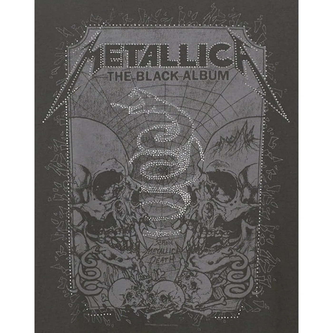 Amplified Womens/Ladies The Black Album Skull Snake Metallica T-Shirt