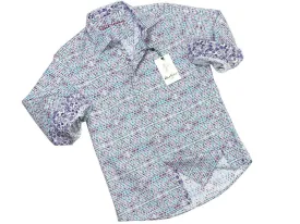 Boy's Sport Shirt 21300 White Print