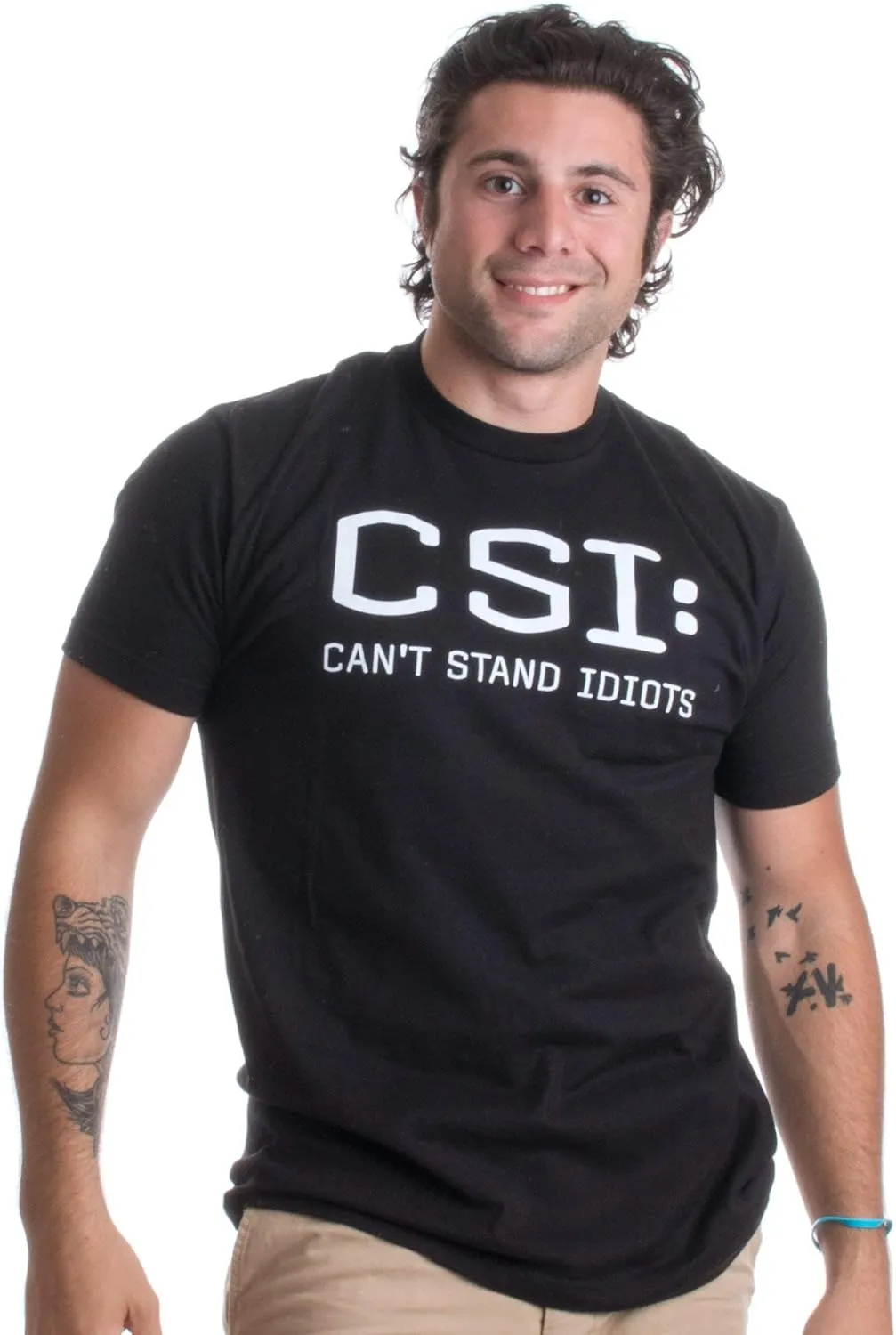 CSI: Can't Stand Idiots | Funny TV Pun, Dad Humor, Sarcastic Joke Unisex T-Shirt