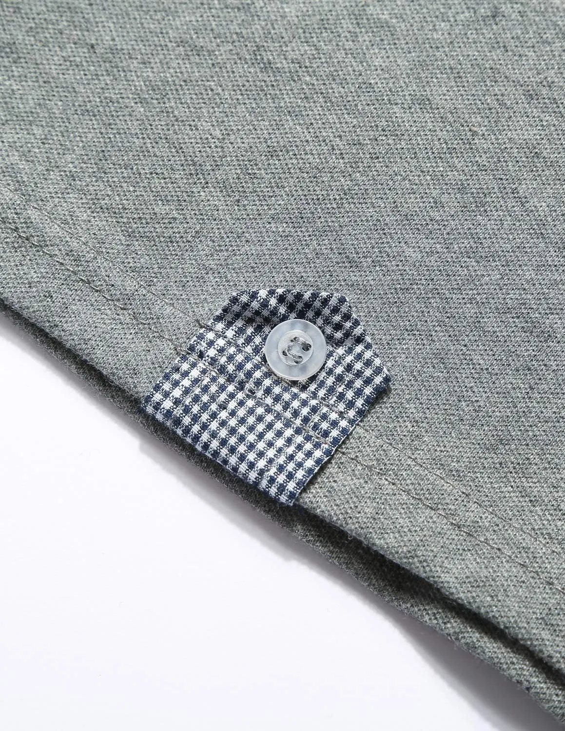 GHYUGR Men's Classic Plaid Splicing Long Sleeve Golf Polo Real Pocket Business Casual T-Shirt