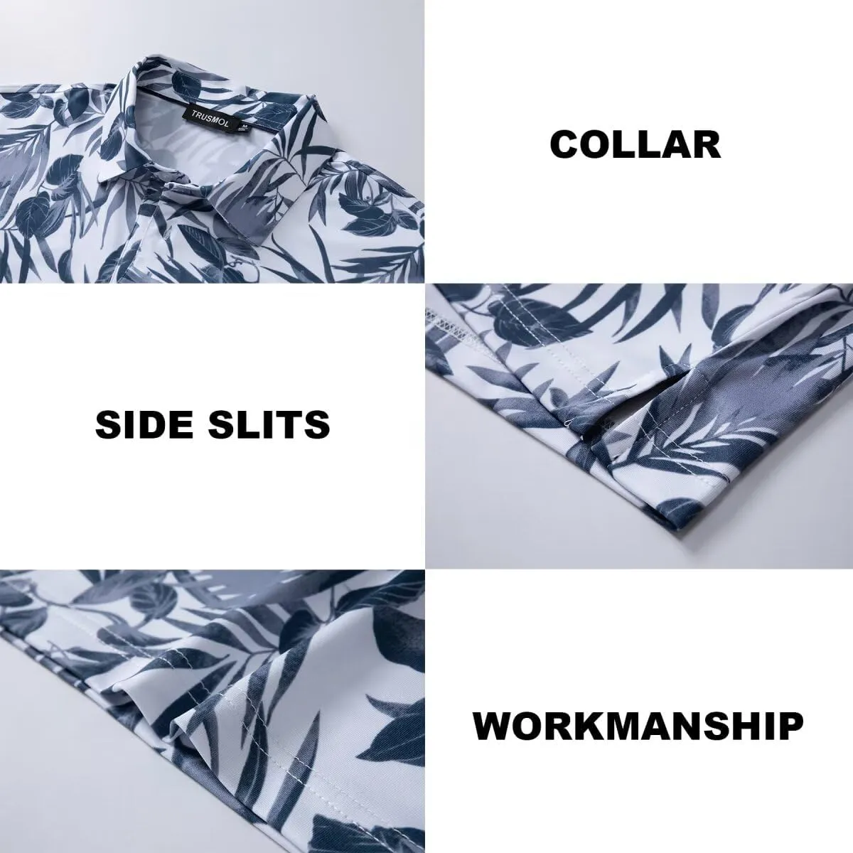 Golf Shirts for Men Dry Fit Performance Print Short Sleeve Moisture Wicking Golf Polo Shirts