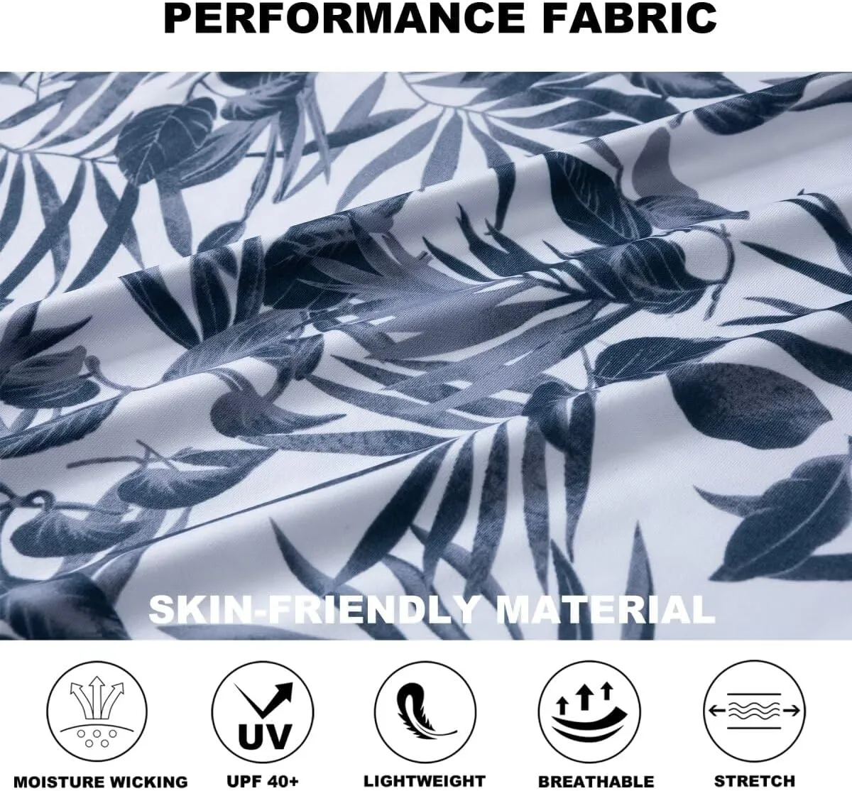Golf Shirts for Men Dry Fit Performance Print Short Sleeve Moisture Wicking Golf Polo Shirts