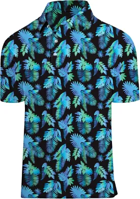 Golf Shirts for Men Printed Performance Moisture Wicking Short Sleeve Dry Fit Polo Shirts