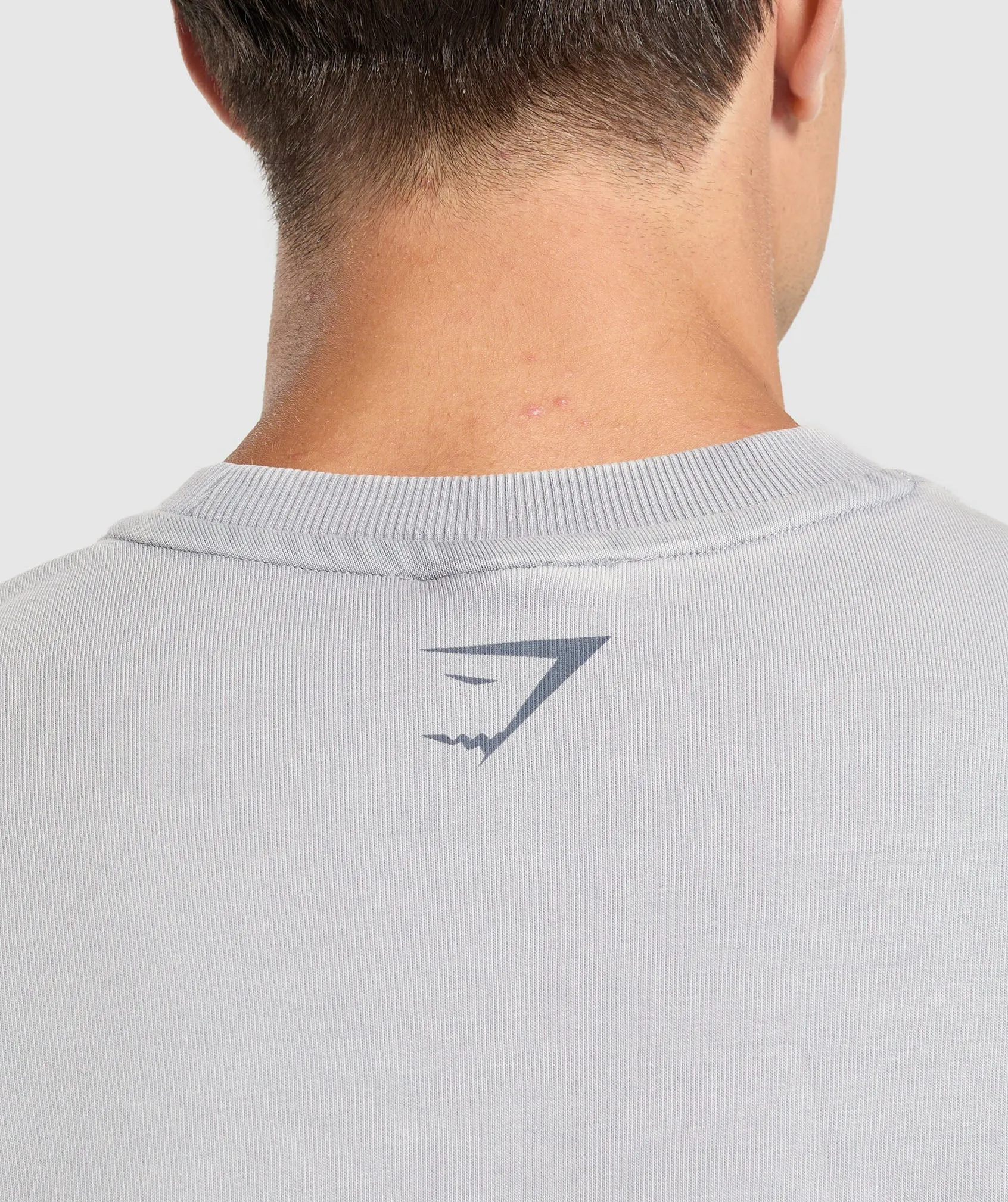 Gymshark Heritage Washed Short Sleeve Crew - Denim Grey