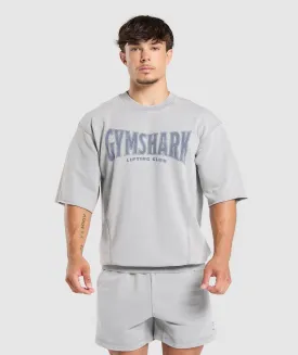 Gymshark Heritage Washed Short Sleeve Crew - Denim Grey