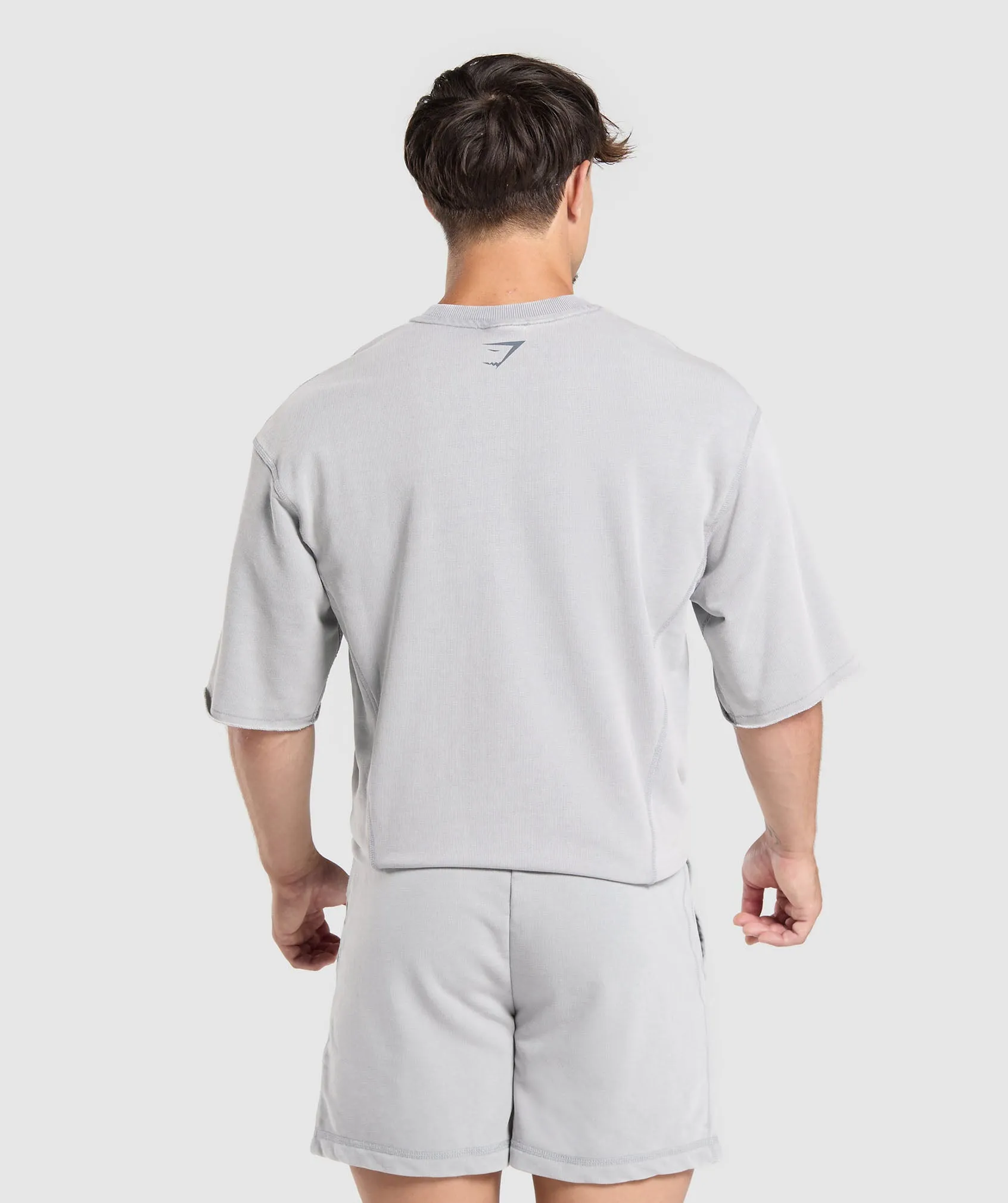 Gymshark Heritage Washed Short Sleeve Crew - Denim Grey