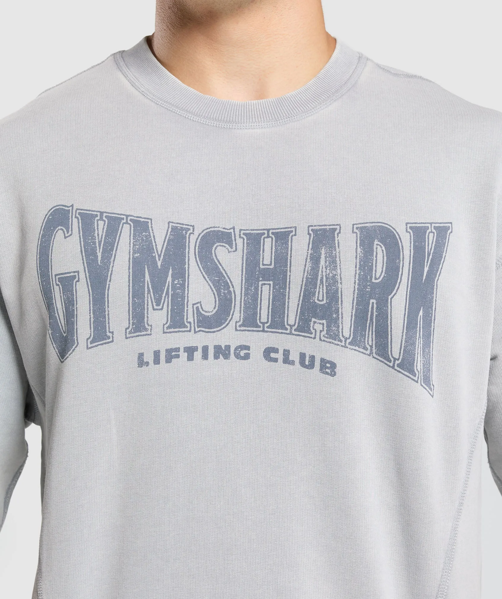 Gymshark Heritage Washed Short Sleeve Crew - Denim Grey