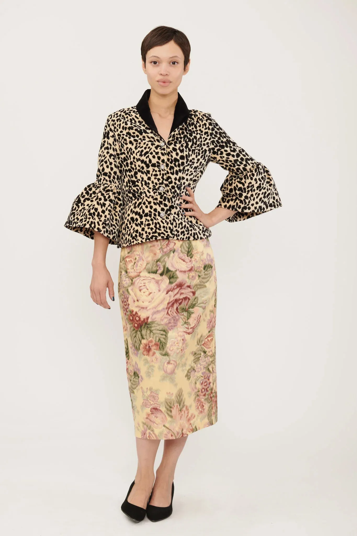 Jerri Jacket in Leopard Velvet