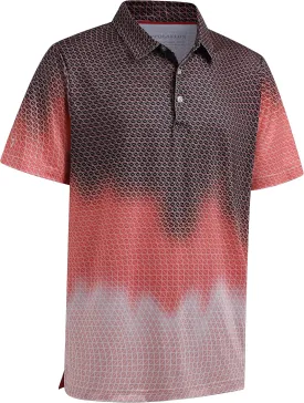 Mens Golf Shirt Moisture Wicking Dry Fit Print Performance Short Sleeve Polo Shirts for Men