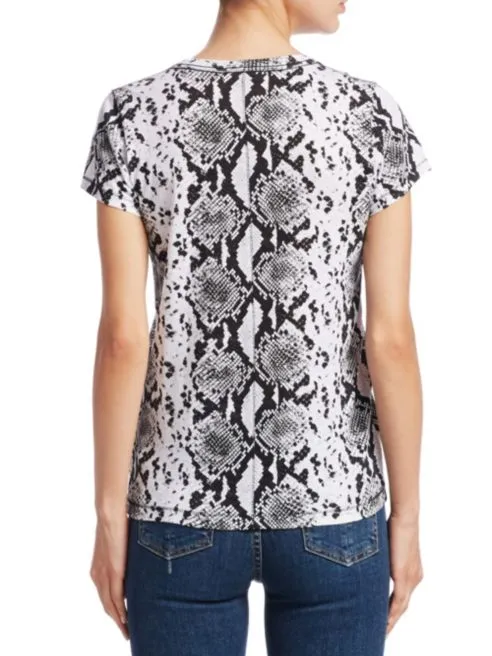 Rag&Bone - Snake Print Tee in Ivory Multi