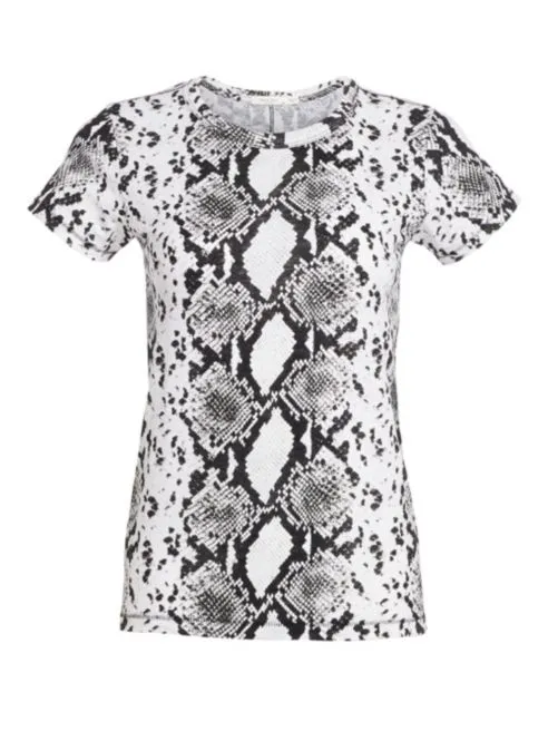 Rag&Bone - Snake Print Tee in Ivory Multi