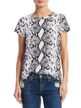 Rag&Bone - Snake Print Tee in Ivory Multi