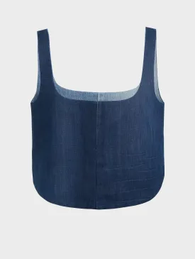Riley Reversible Top Dark Blue