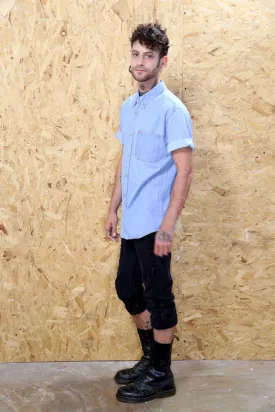 Short Sleeved Light Denim Shirt