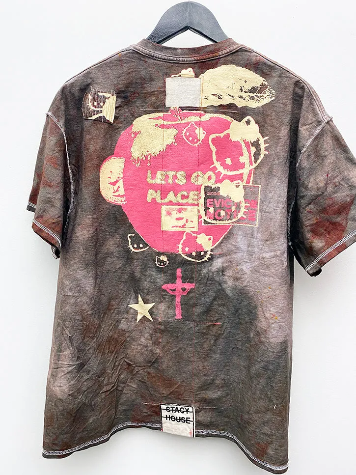 Stacy House H***o Kitt T-Shirt, Brown Tie Dye