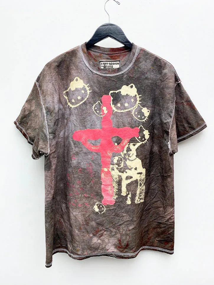 Stacy House H***o Kitt T-Shirt, Brown Tie Dye