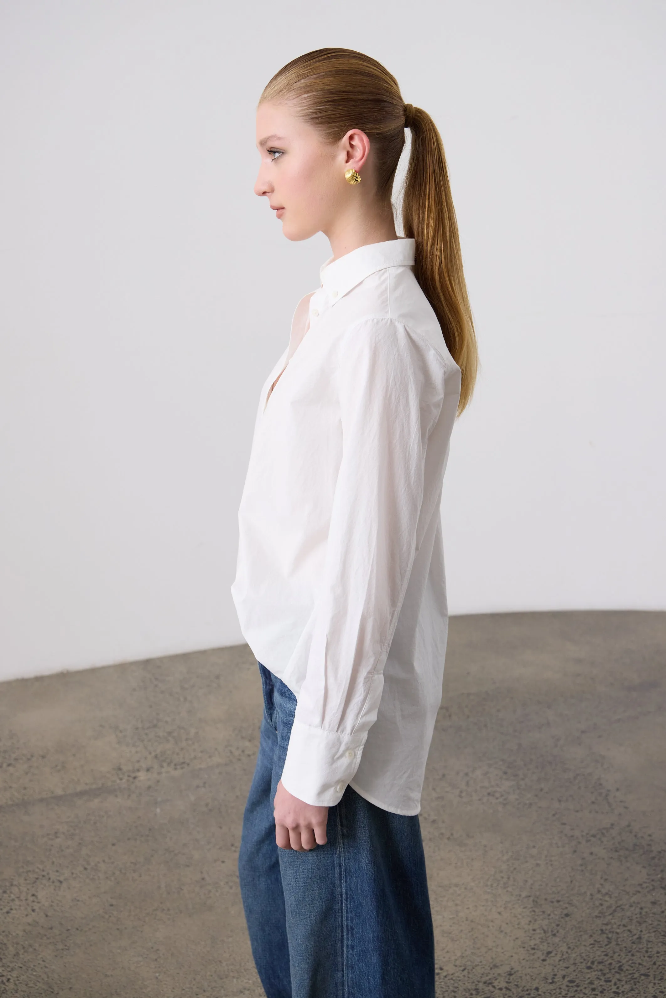 Walt Cotton Shirt - White