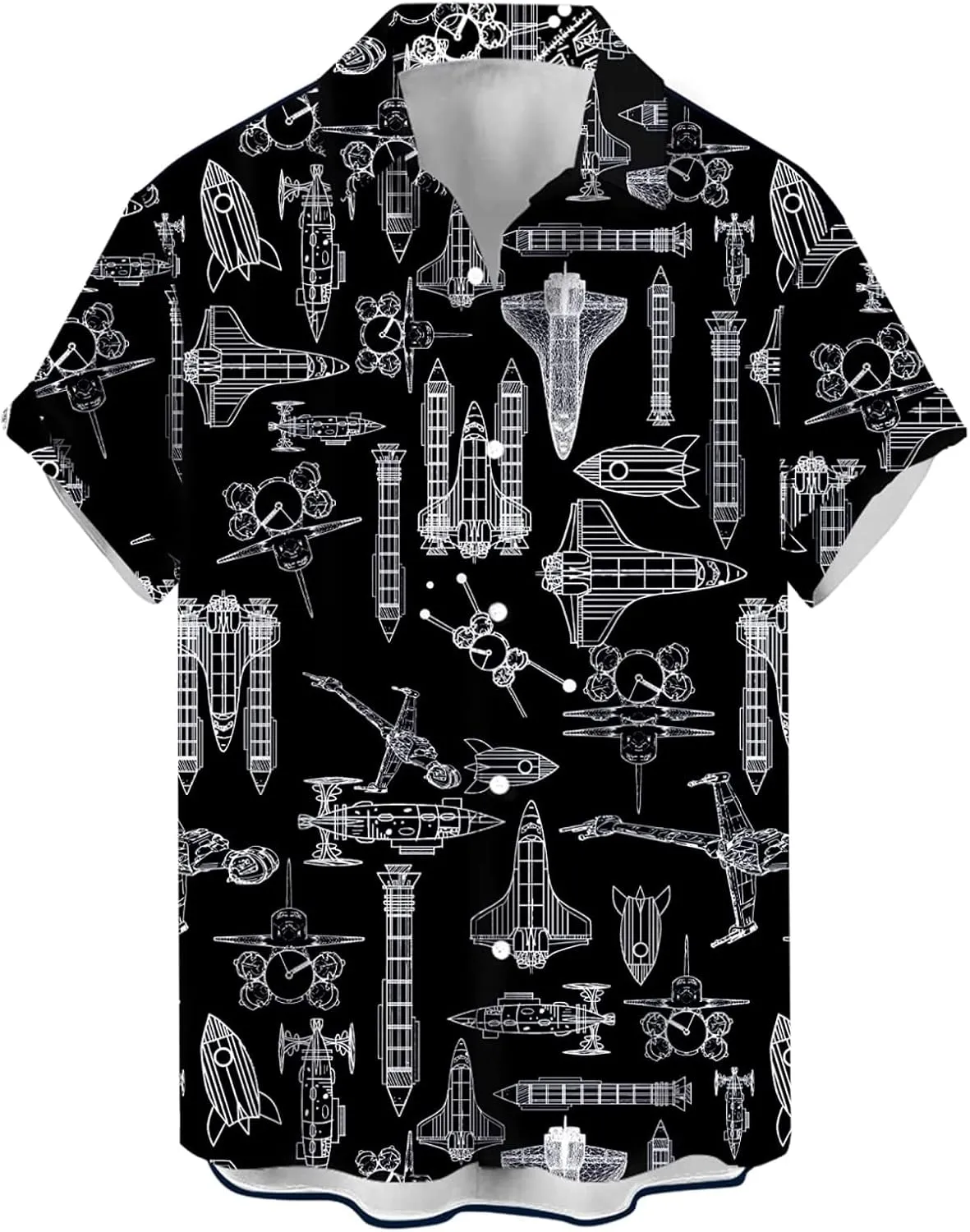 WHO IN SHOP Men's Hawaiian Shirt All Patterns Print Short Sleeve Button Down Shirts