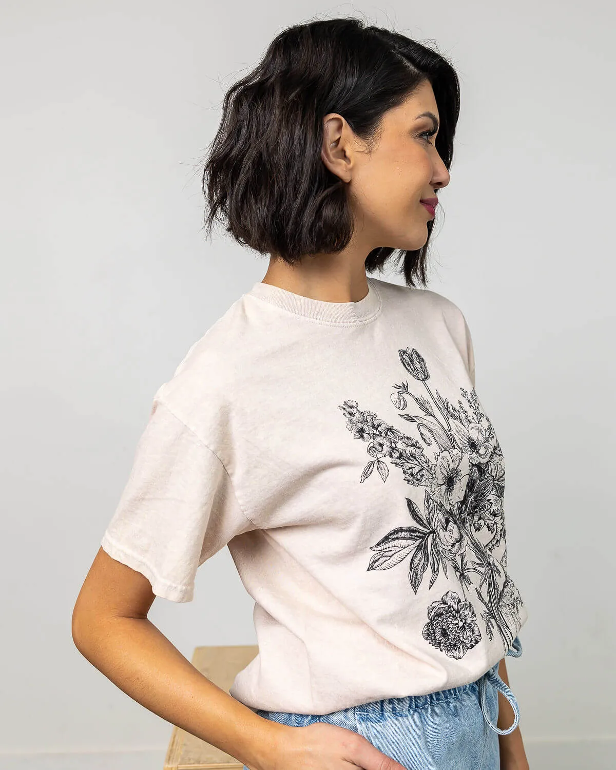 Wild Bouquet Distressed Graphic T-Shirt | XS-2XL