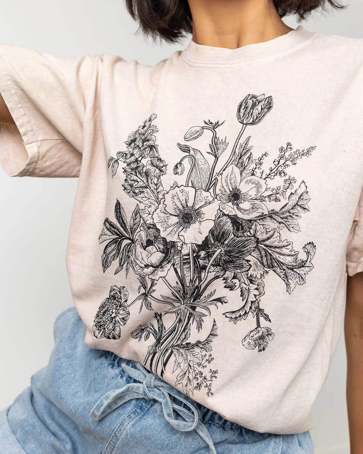 Wild Bouquet Distressed Graphic T-Shirt | XS-2XL