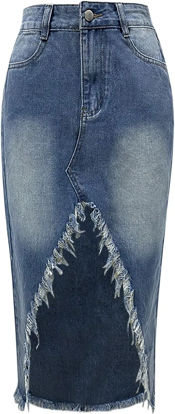 Women's Y2K Denim Ruffle Jean Skirt Aesthetic Pleated A Line Skirt Mini Skirt Flared Y2k Jean Short Skirts